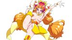  :d amanogawa_kirara anus_peek arm_up armpits ass bangs blunt_bangs blush bottomless breasts cure_twinkle earrings gloves go!_princess_precure highres jewelry leg_up long_hair looking_at_viewer medium_breasts nipples numahana open_mouth orange_hair precure purple_eyes pussy pussy_juice saliva simple_background smile solo split standing standing_on_one_leg standing_split teeth thighhighs tongue tongue_out topless twintails uncensored very_long_hair white_background white_gloves white_legwear 