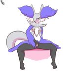  alternate_color anthro blue_eyes blue_fur breasts delphox female fur immortalstar inner_ear_fluff nintendo nipples pok&eacute;mon pok&eacute;morph pussy semi-anthro simple_background sitting smile solo spread_pussy spreading video_games white_background 