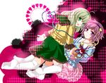  komeiji_koishi komeiji_satori multiple_girls n-mix siblings sisters thighhighs touhou 