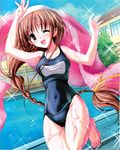  misakura_nankotsu school_swimsuit swimsuits tagme wet 