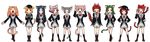  animal_ears blonde_hair blue_hair book bow braid cat_ears green_hair grey_hair hat knee_highs kneehighs long_hair necktie nekomimi pink_hair plait red_eyes red_hair redhead school_uniform seifuku serafuku short_hair silver_hair tie uniform 