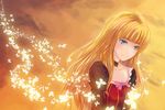  beatrice blonde_hair blue_eyes bug butterfly choker dress hair_down highres insect kelvin926 light_smile long_hair solo umineko_no_naku_koro_ni 