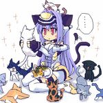 animal_ears artist_request cat cat_ears cat_tail kos-mos long_hair lowres sitting solo tail thighhighs xenosaga xenosaga_episode_i 