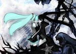  aqua_hair ass ass_grab bad_id bad_pixiv_id bare_shoulders black_hair black_rock_shooter black_rock_shooter_(character) blue_eyes burning_eye couple detached_sleeves forehead-to-forehead gloves glowing hand_on_ass hatsune_miku headset highres holding_hands hood hooded_jacket hoodie interlocked_fingers jacket long_hair moriyama_yuuki multiple_girls nail_polish twintails very_long_hair vocaloid yuri 