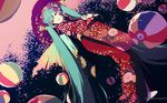  aqua_eyes aqua_hair balloon dutch_angle flower hair_ornament hatsune_miku highres honya_lala japanese_clothes kanzashi kimono long_hair mikumix oriental_umbrella paper_balloon petals solo twintails umbrella very_long_hair vocaloid wallpaper 