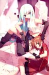  chinadress fancy_fantasia gun parallel_troublers thigh-highs ueda_ryou 