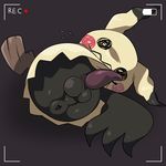  anus balls black_background black_skin feral male mimikyu nintendo penis pok&eacute;mon rosy_cheeks simple_background slimefur solo tapering_penis video_games 