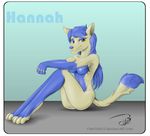  anthro blue_fur blue_hair blue_nipples blush breasts canine dog female fur green_eyes hair hannah_(thefishe77) long_hair looking_at_viewer mammal multicolored_fur nipples seductive simple_background sitting smile solo tan_fur thefishe77 two_tone_fur 