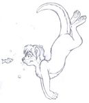  ambiguous_gender float mammal mustelid nude otter underwater water 