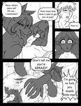  anthro big_breasts blush breasts butt canine cheerleader clothing comic female human human_on_anthro interspecies locker_room male male/female mammal mirandaleigh monochrome nude oral penis pussy rape_face sex torn_clothing were werewolf 