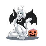  alpha_channel anthro asriel_dreemurr bat_wings black_sclera blue_eyes boss_monster candy caprine clothing curved_horn english_text food fur goat halloween holidays horn humanoid_feet long_ears looking_at_viewer male mammal membranous_wings pancak3 simple_background sitting solo text transparent_background undertale underwear video_games white_fur wings 