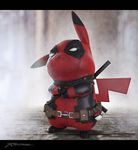  ambiguous_gender belt bodysuit clothing crossover deadpool halloween hi_res holidays mammal marvel mask nintendo pikachu pok&eacute;mon ramtraz rodent signature skinsuit solo tight_clothing video_games weapon 