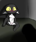  (google) 2016 anthro black_fur breasts cat dakutatoru feline female fur google halloween holidays mammal momo_(google) nude penis pussy 