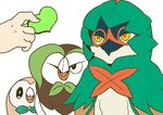  animated avian beak bean bird brown_feathers dartrix decidueye feathers green_feathers maki_(artist) nintendo owl pok&eacute;mon rowlet talons video_games wings 