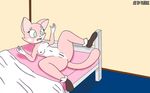  16:10 anthro bed breasts cat clitoris cute_fangs edit feline female feral fur lying mammal navel nipples nude on_back on_bed pink_fur pussy shima_luan solo spread_legs spreading super_planet_dolan tylertmk 