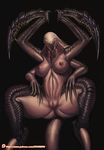  2016 alien armpits breasts da_polar_inc evolve_(copyright) female looking_at_viewer navel nightmare_fuel nipples nude open_mouth patreon pussy pussy_juice saliva solo wraith_(evolve) 