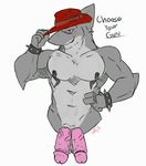  2016 abs animal_genitalia animal_penis anthro armpits balls barazoku biceps big_muscles bracelet breasts cowboy cowboy_hat digital_media_(artwork) erection exercise fish hat hemipenes hi_res holding_object humanoid_penis jewelry looking_at_viewer male marine multi_penis muscular muscular_male nipples nude open_mouth pecs penis piercing shark simple_background smile solo standing tattoo teeth weightlifting western workout 