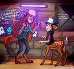  canine cervine deer dialogue dipper_pines disney english_text gravity_falls mammal mistrel-fox taur text wendy_corduroy were werewolf 