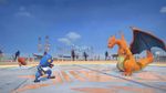  animated animated_gif charizard croagunk pokemon pokken_tournament rock throwing 