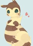  &lt;3 blue_eyes blush cute feral furret hug nintendo paws pok&eacute;mon simple_background solo video_games ぬこちー 