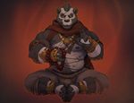  angry bandage bear claws clothed clothing forge_(artist) jewelry looking_at_viewer male mammal musclegut muscular muscular_male necklace nipples pandaren solo video_games warcraft wrappings 