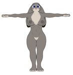  big_breasts blue_eyes breasts colored disney ears_down female judy_hopps lagomorph looking_at_viewer mammal nude pose rabbit t&eacute;st thebean_(artist) wide_hips zootopia 