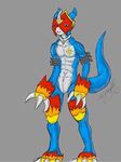  digimon dragon dragonsito flamdragon1- flamedramon lizard reptile scalie 