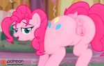  2016 animal_genitalia anus blue_eyes butt clitoris cutie_mark earth_pony equine female friendship_is_magic fur godoffury hair horse long_hair looking_at_viewer looking_back mammal my_little_pony nude open_mouth pink_hair pinkie_pie_(mlp) pony presenting presenting_hindquarters pussy smile solo 
