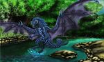  dragon forest grenyol open_wings saphira(pa) scar tree water 