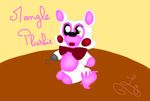  2016 ambiguous_gender animatronic anthro black_eyes black_nose bow_tie canine cute dashiathebunny eyelashes five_nights_at_freddy&#039;s five_nights_at_freddy&#039;s_2 fox fur hook light lipstick machine makeup mammal mangle_(fnaf) pink_fur plushie robot signature simple_background table toy_foxy_(fnaf) video_games white_fur yellow_background yellow_eyes 