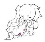  blush bow canine cum dog eyes_closed female fluffy fluffy_tail jewelpet kris_(jewelpet) long_ears male male/female mammal penetration purple_eyes sex sketch sweat topaz_(jewelpet) 