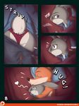  bottomless butt canine clothed clothing comic disney fox judy_hopps lagomorph mammal nick_wilde panties rabbit redfoxsoul underwear undressing zootopia 