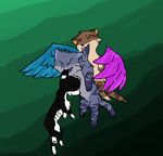  ambersky blossomheart carrying cat fallenjay feline mammal omegalefoxwolf slim struggling unconscious underwater warrior_cats water wings 