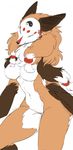  canine female fox ingi iroha_(character) mammal multi_tail nude solo 