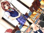  clarinet joy_ride libido long_hair looking_at_viewer musical_instrument ponytail red_hair school_uniform sokkou_hikaku_jirai_circle standing 