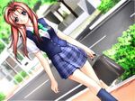  joy_ride libido long_hair ponytail red_hair school_uniform schoolbag socks sokkou_hikaku_jirai_circle 