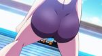  1girl animated animated_gif ass blue_hair keijo!!!!!!!! kotone_fujisaki swimsuit 