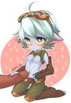  blush breasts cum cum_on_body cum_on_breasts cum_on_upper_body flat_chest goggles goggles_on_head league_of_legends nipples otani_(kota12ro08) out_of_frame penis pointy_ears solo_focus transparent_background tristana white_hair yordle 