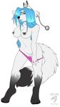  anthro canine female hypnosis jackiejackal looking_at_viewer mammal mind_control pussy revealing_(disambiguation) smile solo standing 
