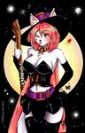  anthro artemis_tsukino blush cat feline female fur hair halloween holidays magic_user mammal moon one_eye_closed pichigani pink_eyes pink_hair solo tongue tongue_out unknown_artist white_fur witch 