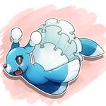  &lt;3 blue_eyes blush bluukio_(artist) brionne cute female happy looking_at_viewer mammal marine nintendo open_mouth pinniped pok&eacute;mon seal simple_background smile video_games watermark 