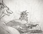  alenar angry artist_specie avian chickenzaur dragon grass gryphon mammal overweight perspective 