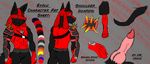  2016 alternate_color anthro armor back_side bare_hands bear213 butt canine fan_character invalid_tag knot lucario luce male mammal model_sheet nintendo nude penis pok&eacute;mon red_black_fur solo species: standing video_games 