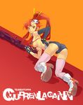  all_fours ass bent_over breasts cameltoe large_breasts long_hair red_eyes red_hair redjuice solo tengen_toppa_gurren_lagann thighhighs underboob yoko_littner 