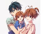  clannad furukawa_nagisa okazaki_tomoya okazaki_ushio white 