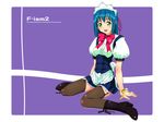  blue_hair f-ism maid murakami_suigun ribbons 