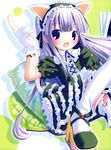  animal_ears cat_ears cat_tail dress fake_animal_ears gothic_lolita hazuki_(tsukuyomi) highres lolita_fashion pop solo tail thighhighs tsukuyomi_moonphase 