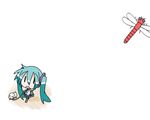  chibi chibi_miku hamo_(dog) hatsune_miku minami_(artist) vocaloid white 