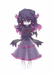  banette child costume doll earrings gen_2_pokemon gen_3_pokemon ghost gothic_lolita jewelry kobayashi_tetsuya lolita_fashion misdreavus pale_skin personification pokemon pokemon_(creature) purple_hair red_eyes simple_background smile white_background 