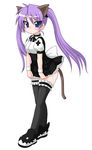  animal_ears blush blushing cat_ears cat_tail cosplay highres hiiragi_kagami kagami_hiiragi long_hair lucky_star nekomimi pangya tail thigh_highs thighhighs twin_tails twintails 